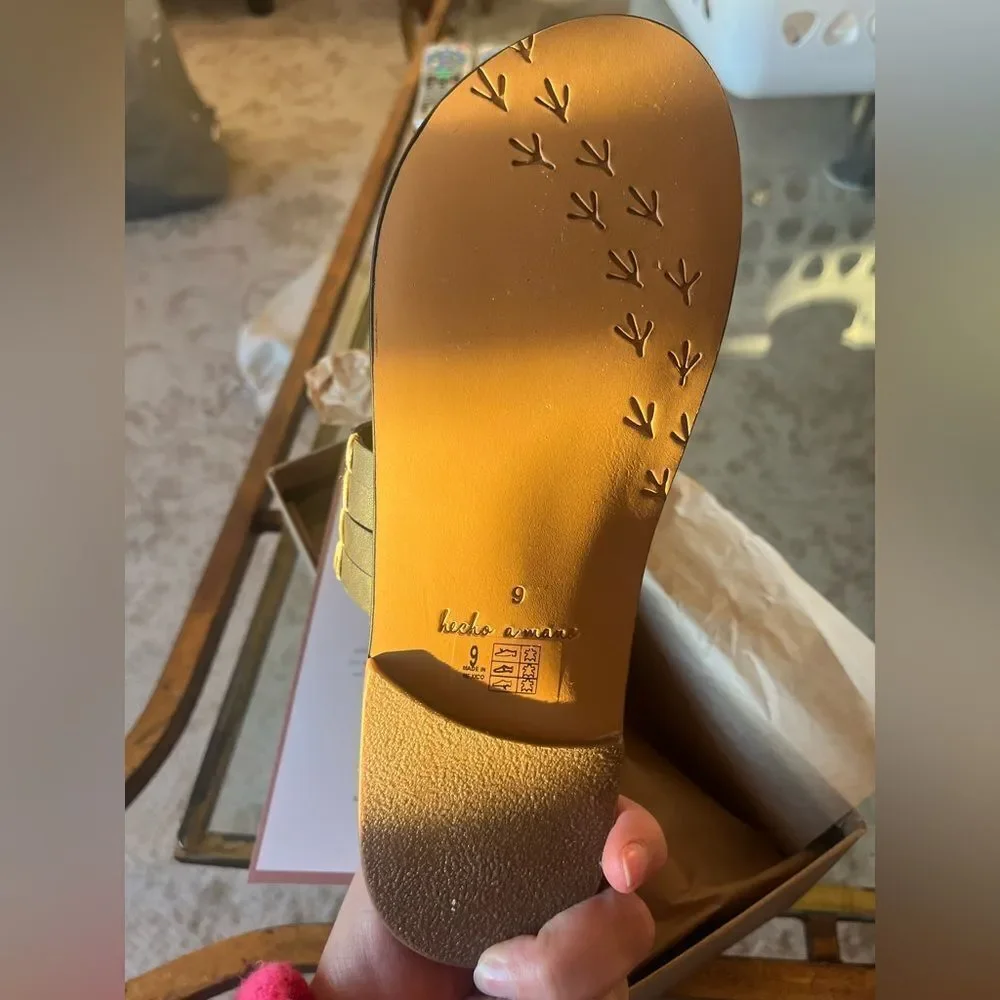 Beek Kiwi Leather Slide Sandal NIB